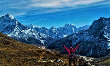 view above thukla seen before getting to lobuche in our everest base camp trek