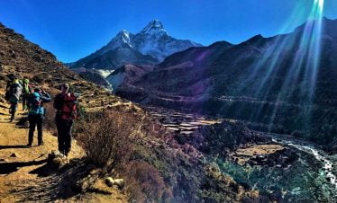 Mt Amadablam, this is one of the beautiful mountain seen in everest base camp trek