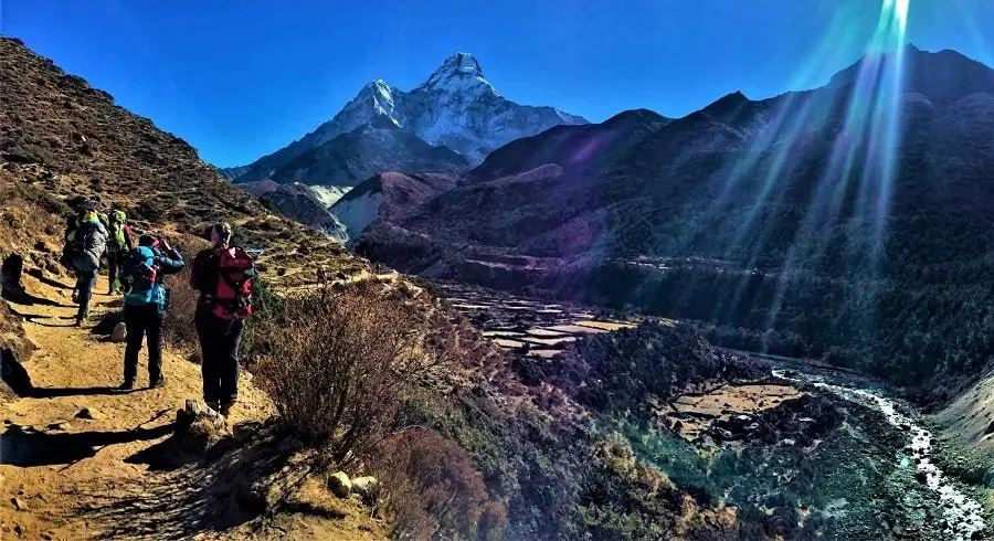 Mt Amadablam, this is one of the beautiful mountain seen in everest base camp trek