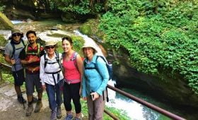 old granny with her children of 3 generation experiencing nepal