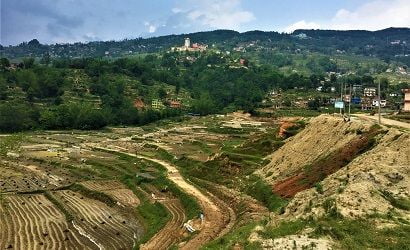new hiking trails and route around kathmandu is beautiful like this one near one of the brick factory where thousands of poor migrants work