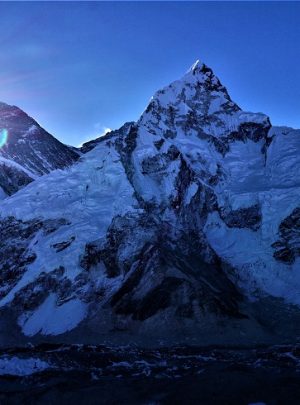 Sunrising at the top of Everest - captured from kalapatthar hike in our Everest basecamp trek