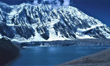 Tilicho lake captured in the spring trekking to the lake