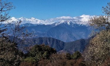 Mountain view seen from near of chisapni village in our short trek in kathmandu