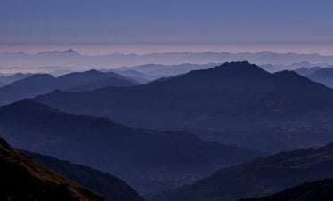 Most of the Dudhkunda trekking trail is along the jungle but when we get the window view - this is the hill and the mountains seen at the very end of this infinite landscape