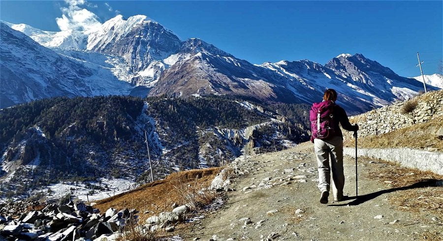 the trail of Round Annapurna trek