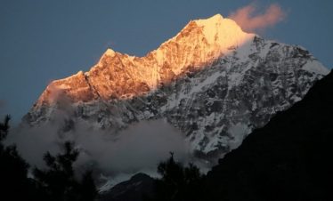 A part of Ganesh Himal seen during sunset in our Ganesh Himal base camp trekking