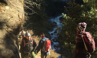 Trekkers wondering on their own interest during Gokyo ri trek