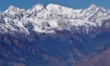 Mountains seen in the famous pilgrimage site - Gosaikunda lake trek