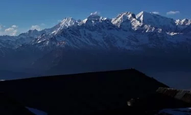 View of the Langtang range seen in Helamu trekking trip in Nepal