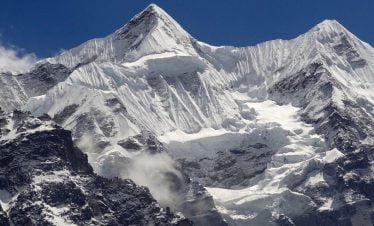 Mount kanchenjunga seen very close