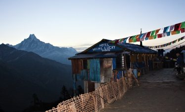 Teahouse at Dobato of Khopra ridge trekking route