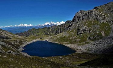 Saraswotikunda lake seen from our Langtang helambu gosaikunda trekking in our Nepal travel