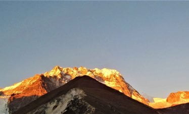 Summit of Kyanjing ri during sunset