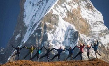 Photo time a top of Mardihimal basecamp