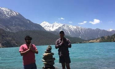 Namaste from the lake of Phoksundo in our lower dolpo trekking trip in Nepal
