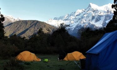 Our camping spot before Tasilapcha pass