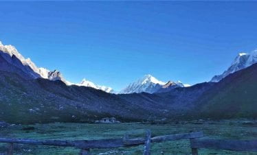 Beautiful valley of we spend night in our Tsum Valley trek