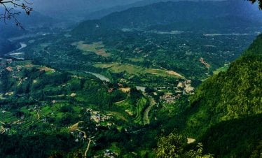 Looking through the hill of Champadevi