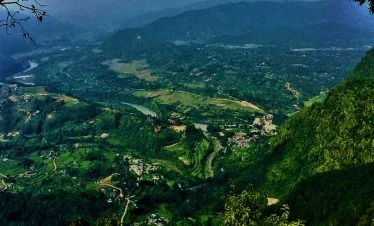 Looking through the hill of Champadevi