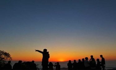 Sunrising at Nagarkot hill station of Bhaktapur
