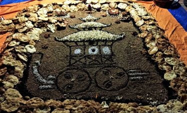 Foods offering to god in a festival - this tour happens once every year in kirtipur, Bhaktapur and some part of Kathmandu