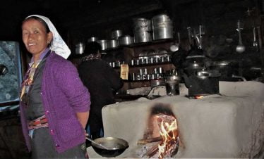 Local Sherpa Women at the kitchen before Dinner time