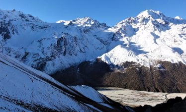 Langsisha kharka seen from Tsergu ri in our Langtang circuit trekking in nepal
