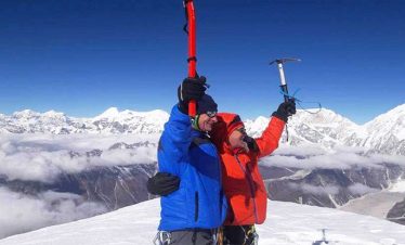 At the summit of Larkey peak