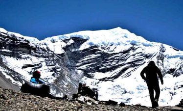 At the base camp of Mardi himal peak climbing