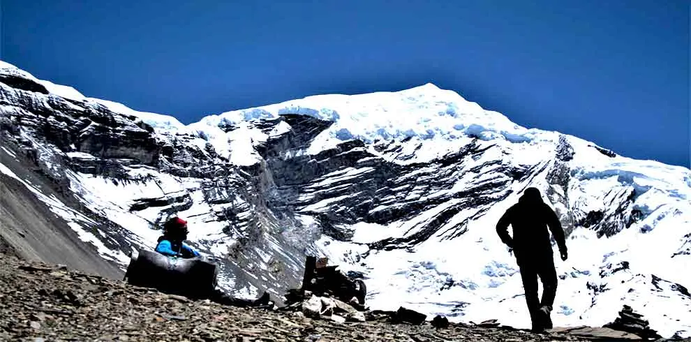 At the base camp of Mardi himal peak climbing