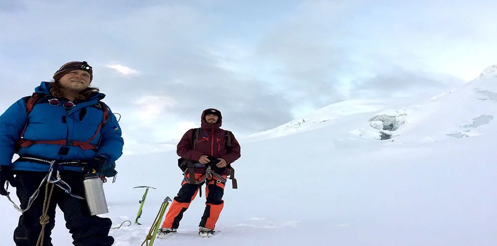 Mera peak climbing team for a pose