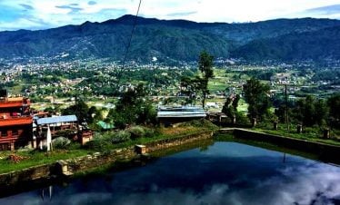 pond from the history seen at Changunarayan in Nagarkot changunarayan hiking