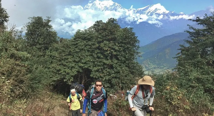 Trekkers and the Mountains