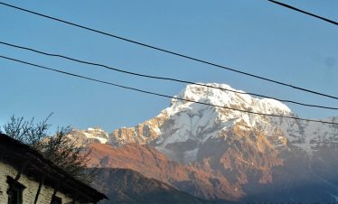 View of Annapurna in Panchase trek - captured form our home stay
