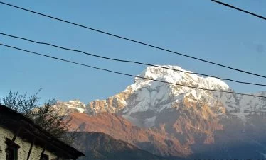 View of Annapurna in Panchase trek - captured form our home stay