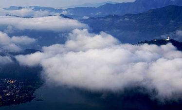Buddhist stupa seen at pokhara in our pokhara lumbini tour