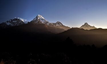 Annapurna Himalaya range seen from Poonhill in our Poon hill trek