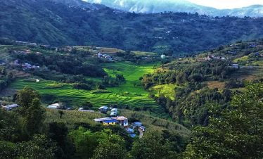 Villages seen from the hiking route of Shivapuri nagarjung hiking trail