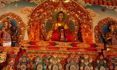 Inside the Nagarjun monastery captured during our shivapuri national park day hiking tour