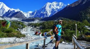 Incredible view of the mountains after crossing Larkey la pass