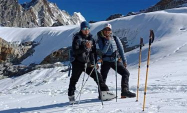 Guides for Tharpu chuli peak climbing team on their pose