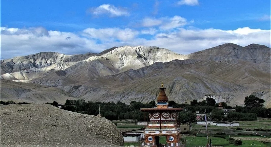 Gate of Charang village in upper mustang trekking