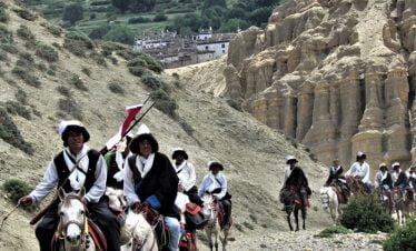 Marriage ceremony of upper mustang village captured in our trek to Lho manthang village