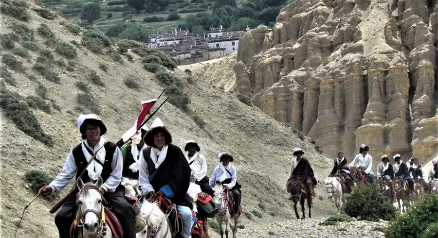 Marriage ceremony of upper mustang village captured in our trek to Lho manthang village