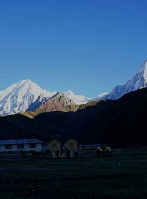 Bhimtang village in the dawn