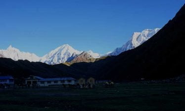 Bhimtang village in the dawn