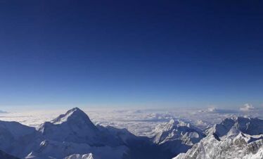 The view of pisang peak climbing