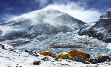 camping at lhotse base camp