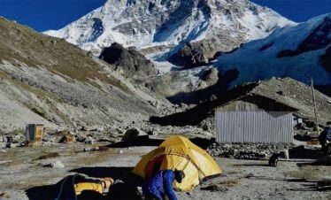camping during Makalu expedition